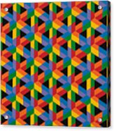 Open Hexagonal Lattice Ii With Square Cropping Acrylic Print