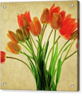 Orange And Yellow Tulips Acrylic Print