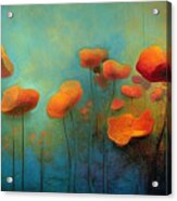 Orange Flowers Acrylic Print