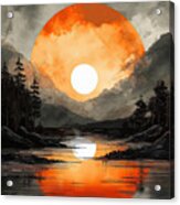 Orange Moonlight Acrylic Print