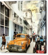 Orange Street De La Habana Acrylic Print