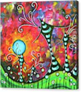 Original Whimsical Houses Landscape Paintings Land Of Whimsy By Megan Duncanson Acrylic Print