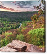 Overlooking Lee Creek Winding Through The Boston Mountains - Northwest Arkansas Acrylic Print