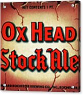 Ox Head Stock Ale Acrylic Print