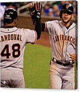 Pablo Sandoval And Gregor Blanco Acrylic Print