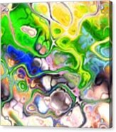 Paijo - Funky Artistic Colorful Abstract Marble Fluid Digital Art Acrylic Print