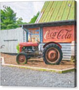 Painted Tractor Acrylic Print