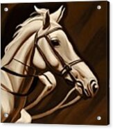 Painting Horse Art 023b Background Illustration A Acrylic Print