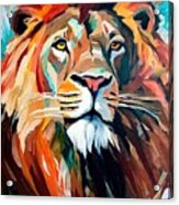 Painting Lion Animal Lion Wild Art Nature Backgro Acrylic Print