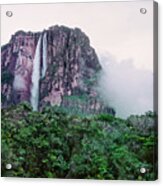 Panorama Angel Falls Canaima Np Venezuela Acrylic Print