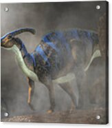 Parasaurolophus In Fog Acrylic Print