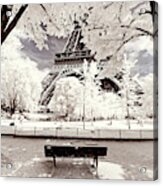 Paris Winter White Collection - Reflection Acrylic Print