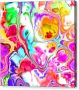 Parjimin - Funky Artistic Colorful Abstract Marble Fluid Digital Art Acrylic Print