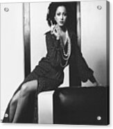 Pat Cleveland Holding A Cigarette Acrylic Print