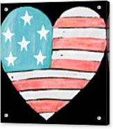 Patriotic I Love The Usa Flag Acrylic Print