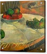 Paul Gauguin - Fruit On A Table With A Small Dog Acrylic Print