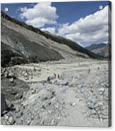 People By The Glacier Morteratsch Acrylic Print