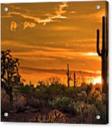 Peralta Arizona Sunset Acrylic Print