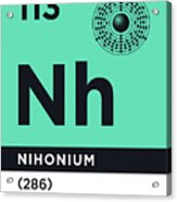 Periodic Element B - 113 Nihonium Nh Acrylic Print