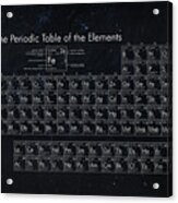 Periodic Table Of The Elements, Black Acrylic Print