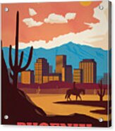 Phoenix Arizona Vintage Travel Poster Acrylic Print
