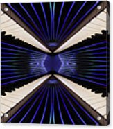 Pianoscape #2 - Piano Keyboard Abstract Mirrored Perspective Acrylic Print