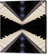 Pianoscape #3 - Piano Keyboard Abstract Mirrored Perspective Acrylic Print