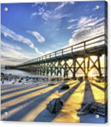 Pier At Sunset Acrylic Print