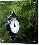 Pinehurst Village Clock Acrylic Print