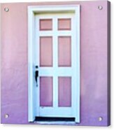 Pink And White Door Acrylic Print