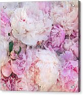 Pink And White Peonies Acrylic Print