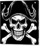 Pirate Skull And Crossbones Acrylic Print