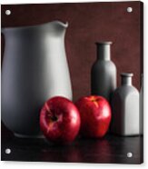 Pitcher With Apples Acrylic Print
