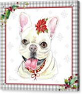 Plaid Christmas With Dog G Acrylic Print