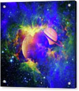 Planets Obscured In A Nebula Cloud Acrylic Print