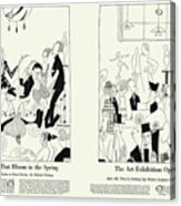Poetry And Art Exhibitions In 1920s. Satirical Sketches By By Anne Fish Acrylic Print