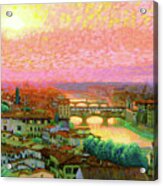 Ponte Vecchio Sunset Florence Acrylic Print