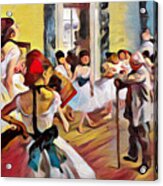 Pop Degas The Dance Class Acrylic Print