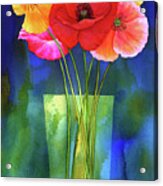 Poppies In Vase Acrylic Print