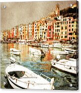 Portovenere Italy Landscape Painting #italy Acrylic Print