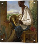 Portrait Of A Gardener And Horn Player In The Household Of The Emperor Francis I. Albert Schindle... Acrylic Print