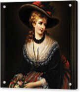 Portrait Of A Noble Woman By Alois Eckhardt Acrylic Print