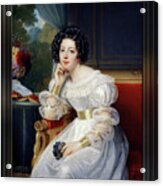 Portrait Of A Young Lady By Louis Hersent Fine Art Old Masters Reproduction Acrylic Print