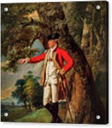 Portrait Of Colonel Charles Heathcote By Joseph Wright Of Derby Acrylic Print