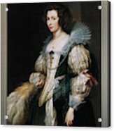Portrait Of Marie-louise De Tassis By Anthony Van Dyck Acrylic Print