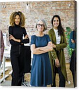 Portrait Of Successful Female Business Team In Office Acrylic Print