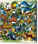 Poster Collage Of Agriculture - 5 Acrylic Print