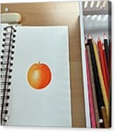 Practice Orange Acrylic Print