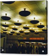 Prague Subway With Flying Saucer Lighting Acrylic Print