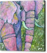 Pretty In Pink Elephant Acrylic Print